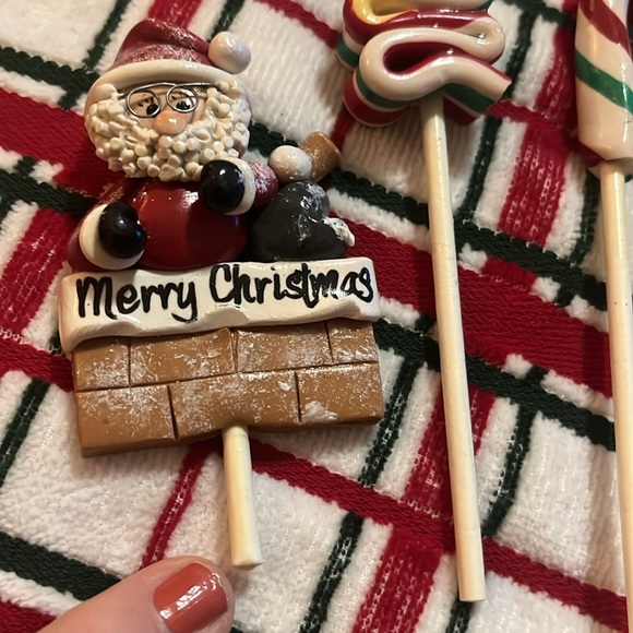 ⚠️ Vintage resin handmade candy Christmas picks - Picture 11 of 12